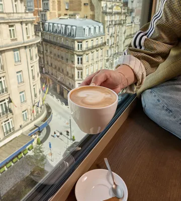 Coffee with a view in Brussels Coffee with a view in Brussels