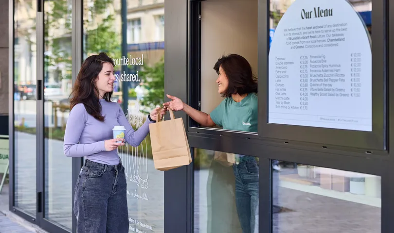 takeaway window at the usual brussels