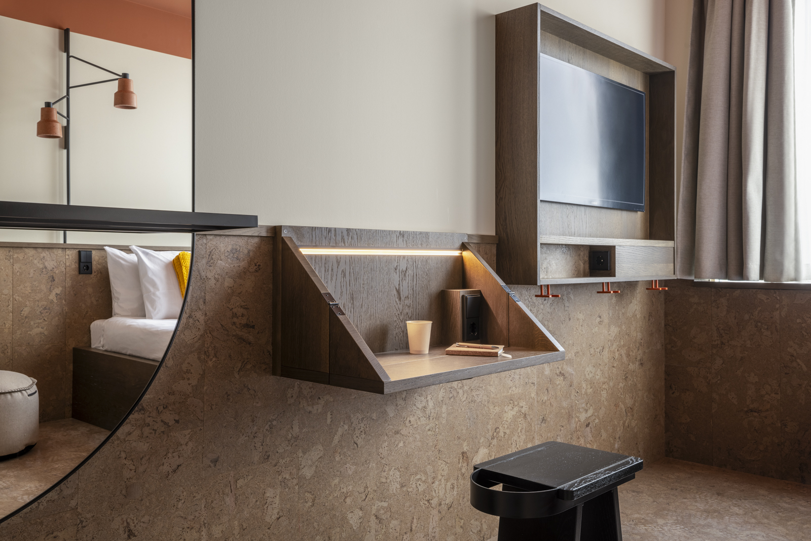 desk in the usual room 